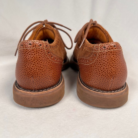 Sperry Gold Cup Bellingham Wingtip Derby Mens 7.5 M Brown Pebbled Leather Suede - Picture 6 of 12